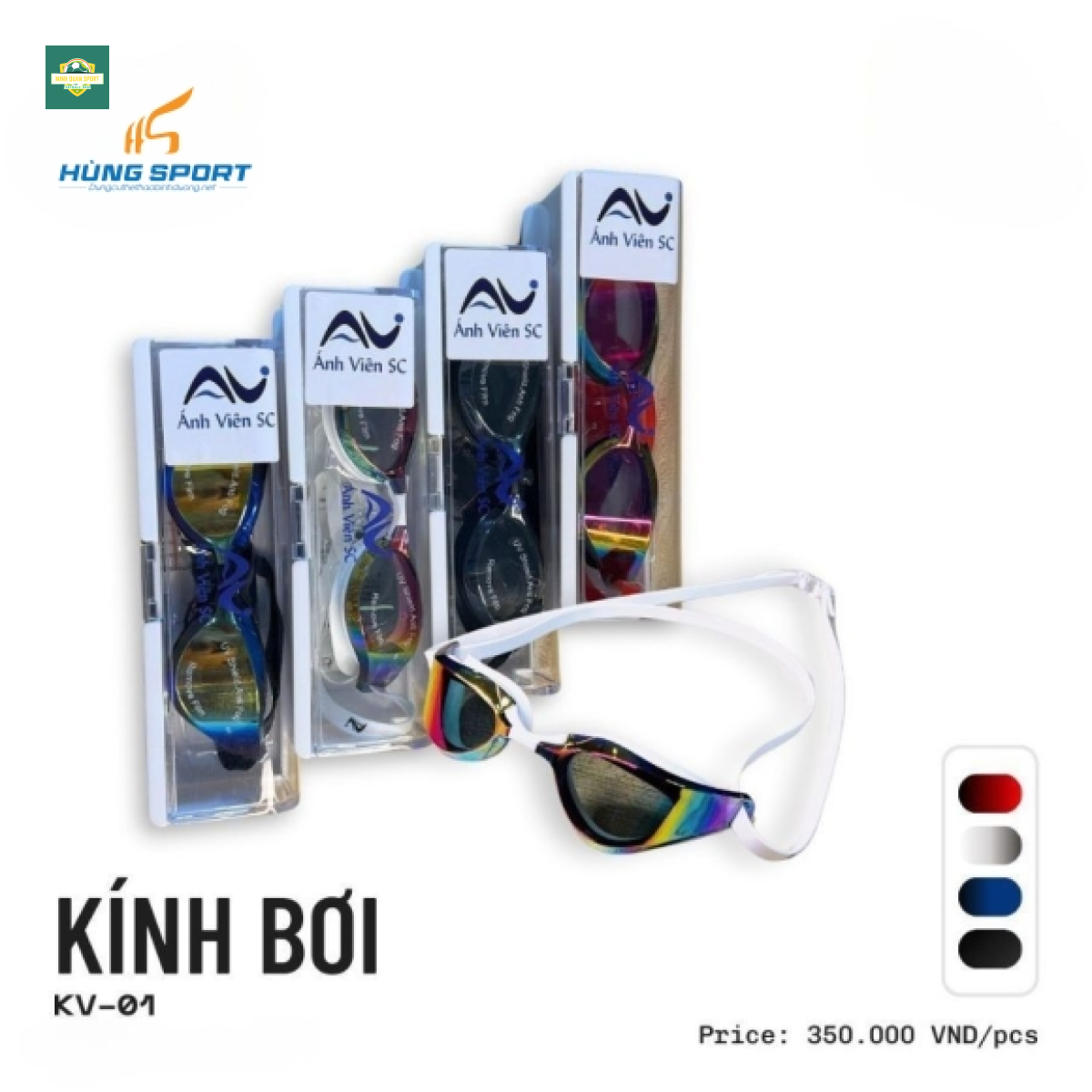 Kính Bơi Chính Hãng Ánh Viên KV01 - Hộp Vuông