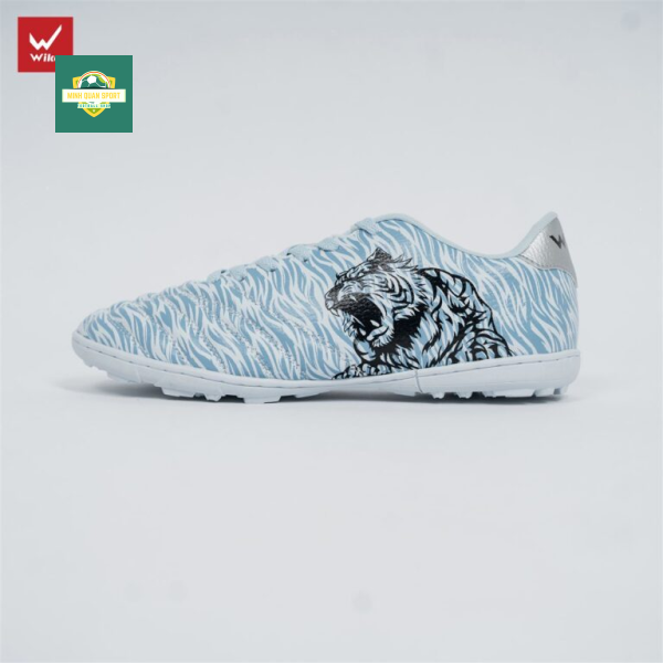 Giày đá bóng Wika Tiger X bạc đen