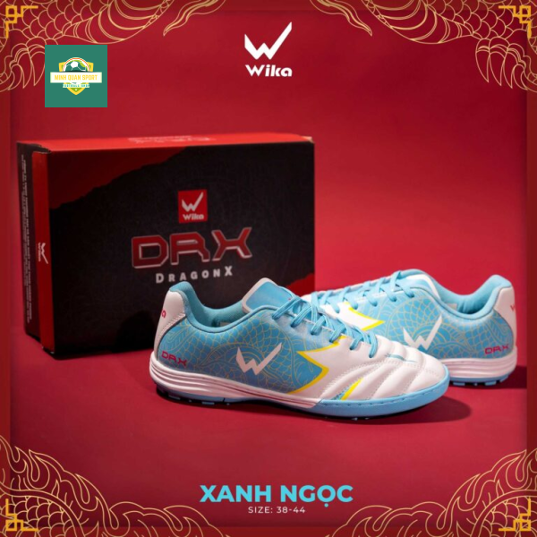 Giày đá bóng Wika DragonX Hoàng Đức xanh ngọc