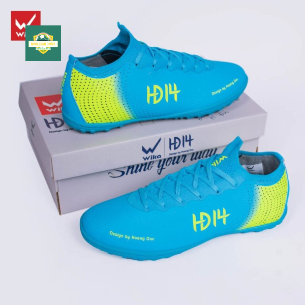 Giày đá bóng Wika HĐ14 Hoàng Đức xanh ngọc