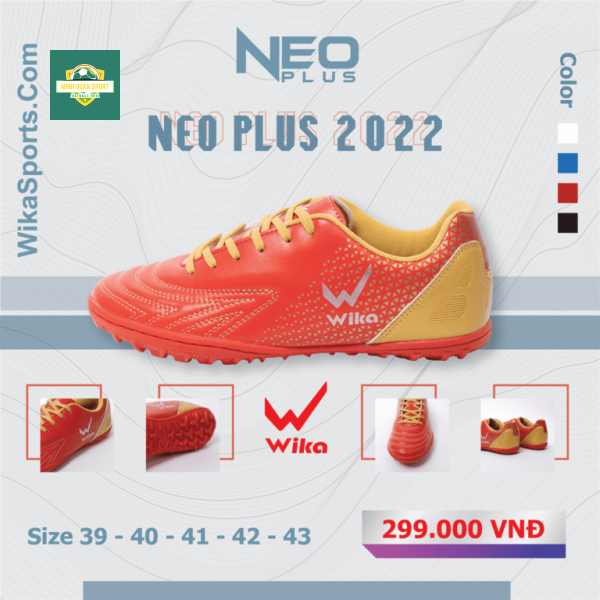 Giày đá bóng Wika NEO Plus đỏ