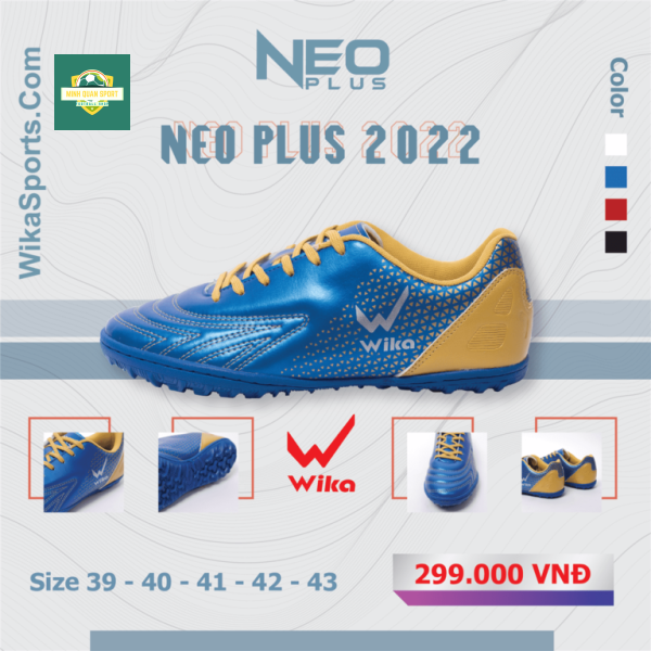 Giày đá bóng Wika NEO Plus xanh dương