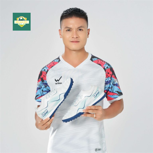 Giày đá bóng Wika QH19 Z-Vol Quang Hải xám xanh