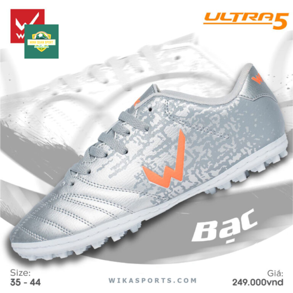 Giày đá bóng Wika Ultra 5 màu bạc