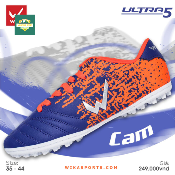 Giày đá bóng Wika Ultra 5 màu cam