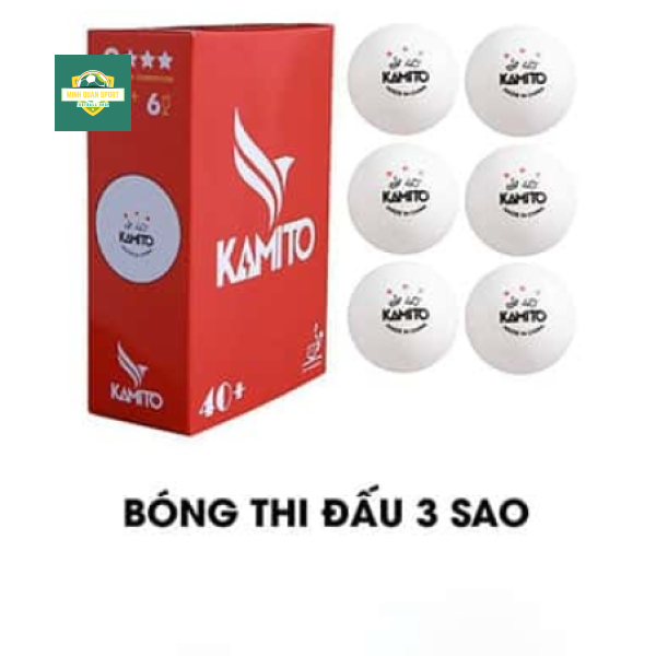 Quả Bóng Bàn Kamito 3 Sao (6 Quả/hộp) Chính hãng