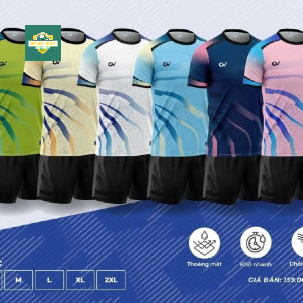 Quần áo đá banh không logo CV Glory