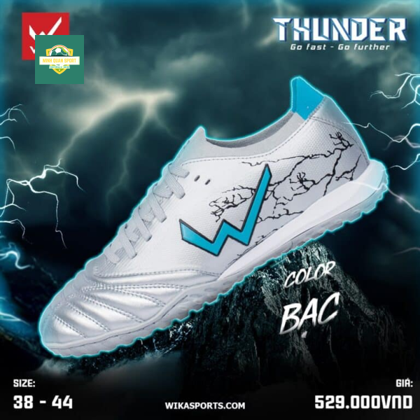 Giày đá bóng Wika Thunder màu bạc