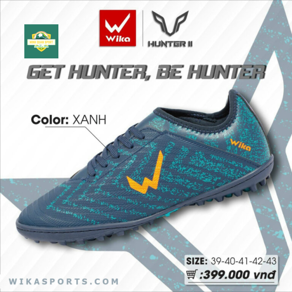 Giày đá bóng Wika Hunter II xanh